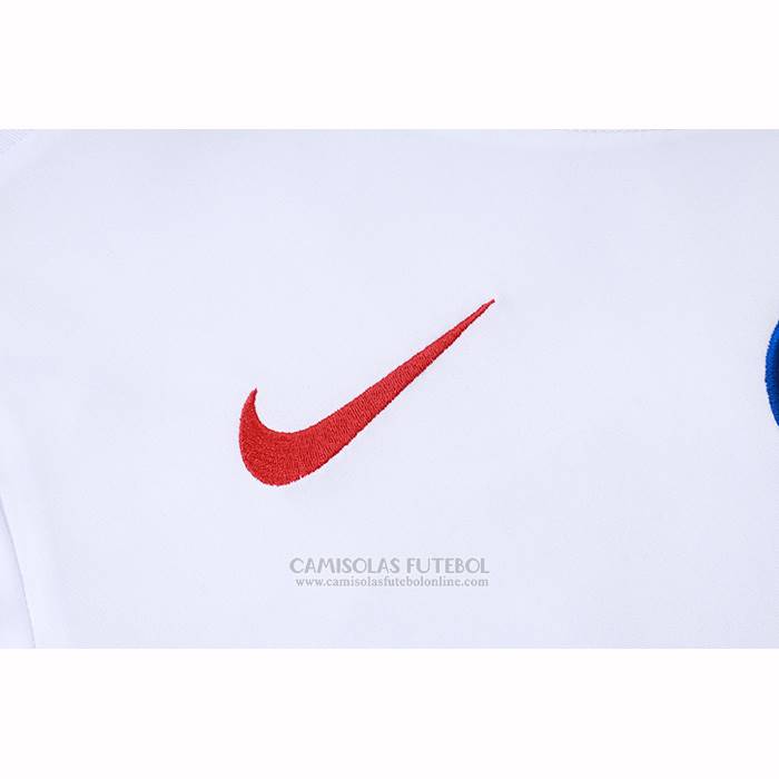 Fato de Treino Paris Saint-Germain Manga Curta 2025-2026 Branco - Calcas Curta